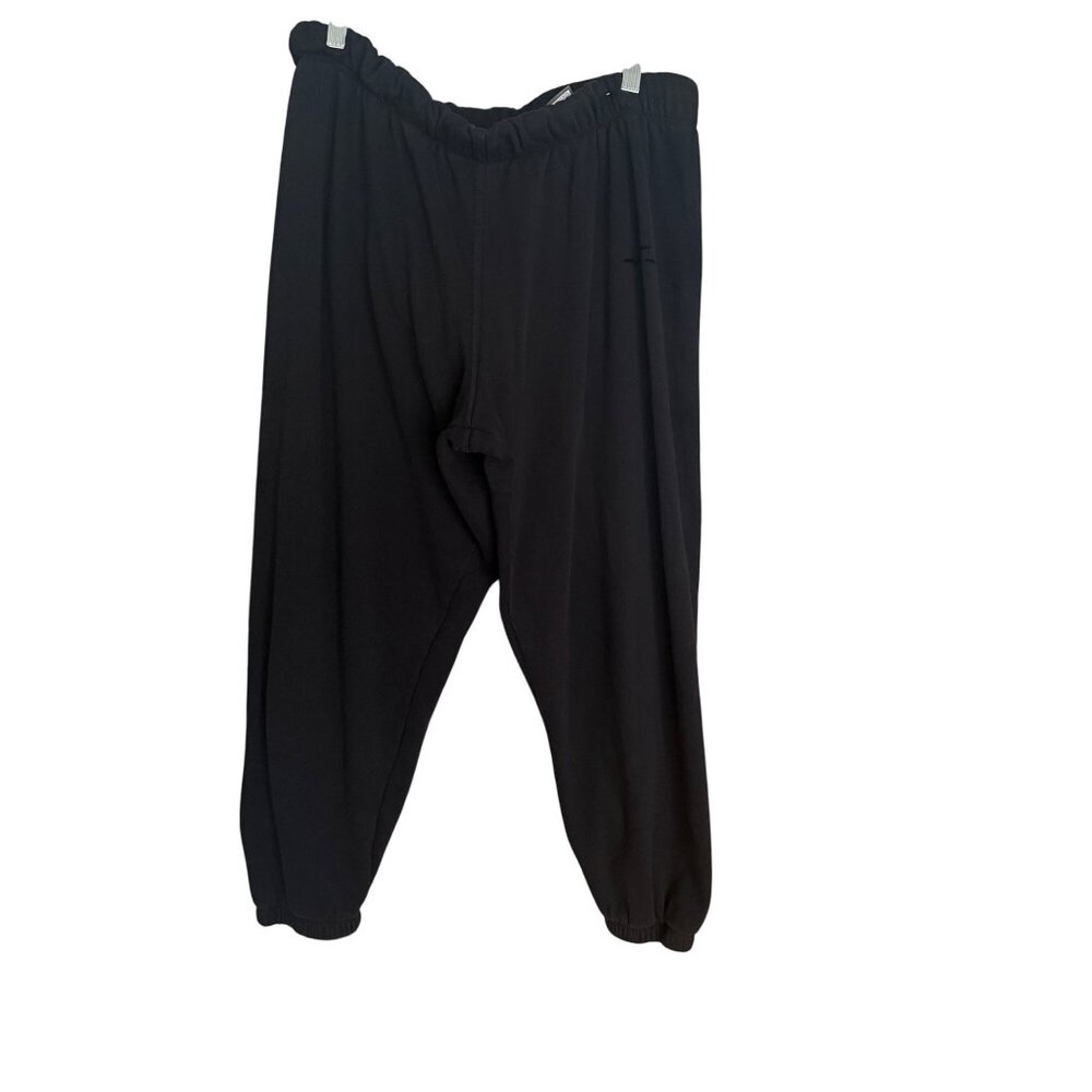 Lazypants Black Jogger Pants With Elastic Waist & Cuffs XL